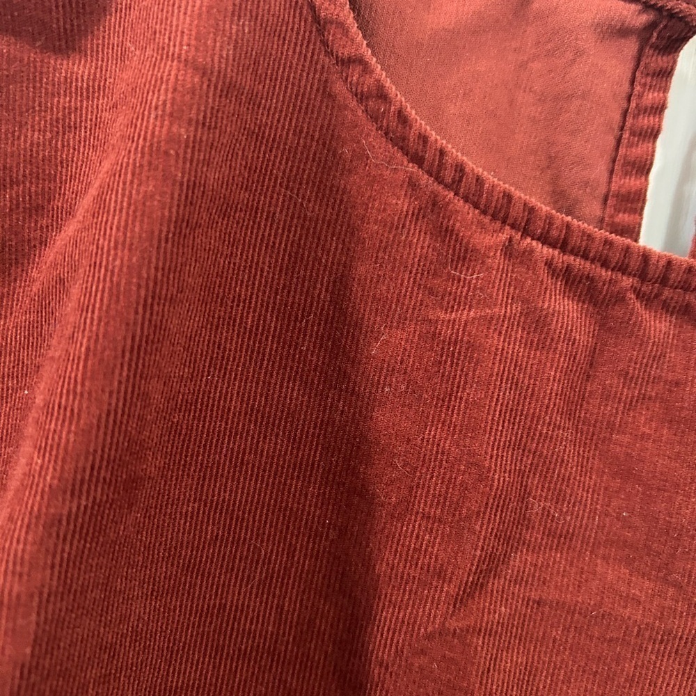 Madewell Corduroy Puff Sleeve Dress Rust Extra Small - Picture 5 of 8